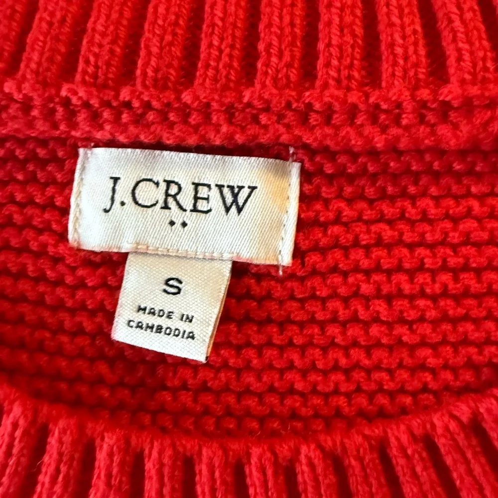 J. Crew Vibrant Red Crew Neck Sweater
